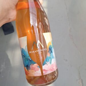 rose orange bottle of wine
